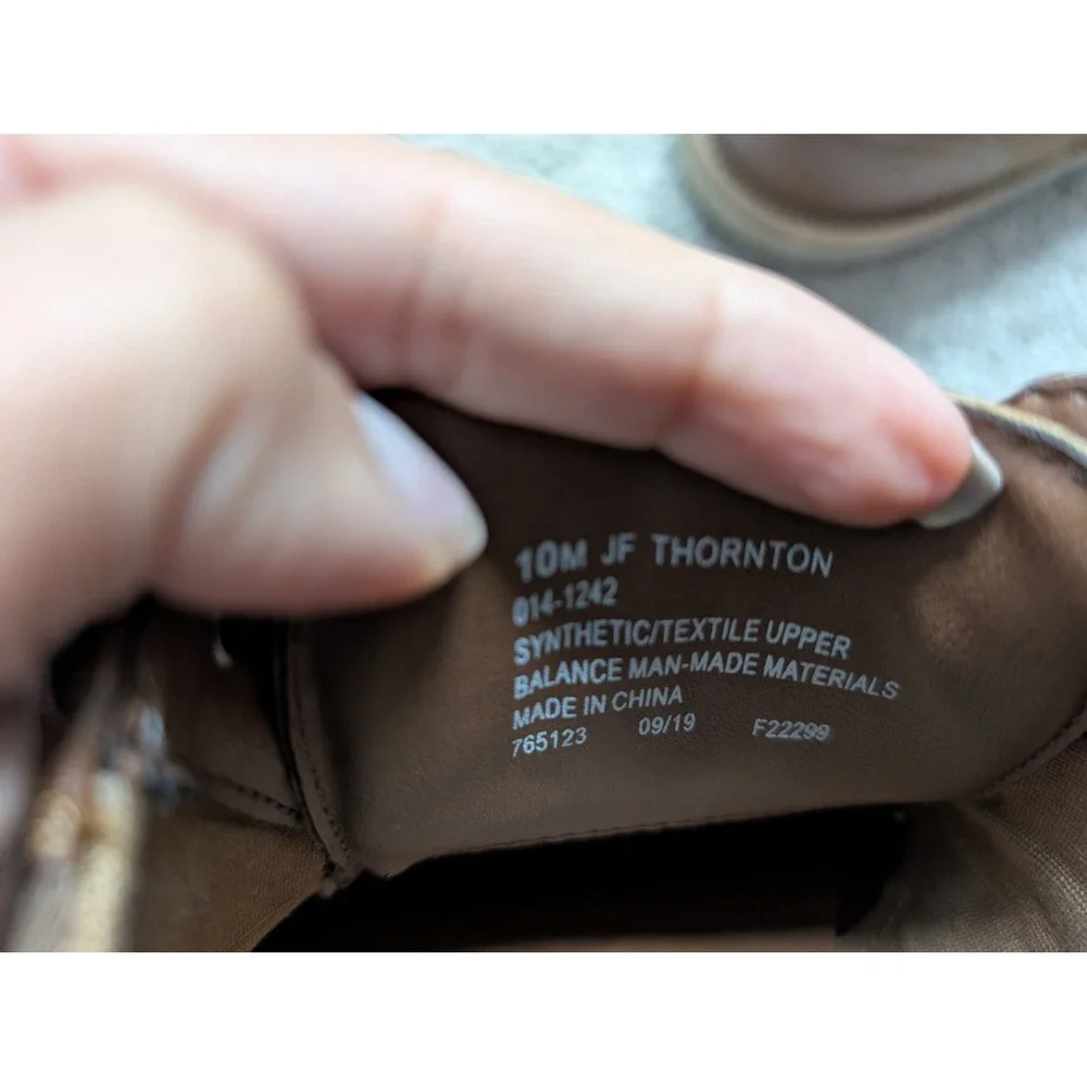 J. Ferrar Thornton 014-1242 Oxford Shoes Mens 10M Synthetic Brown Memory Foam